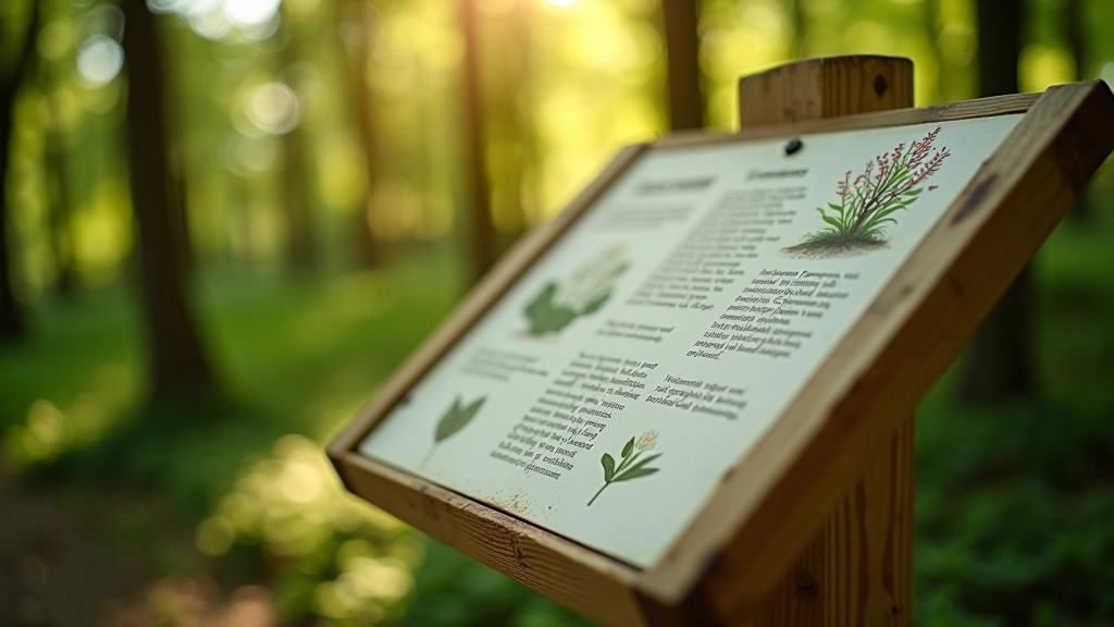 Dendraariumi infotahvel puuliikide selgitusega, loetav tekst ja joonis